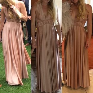 Twobirds classic ballgown in rosewood